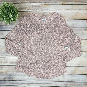 Susina Marled Crew Neck Kit Chunky Sweater